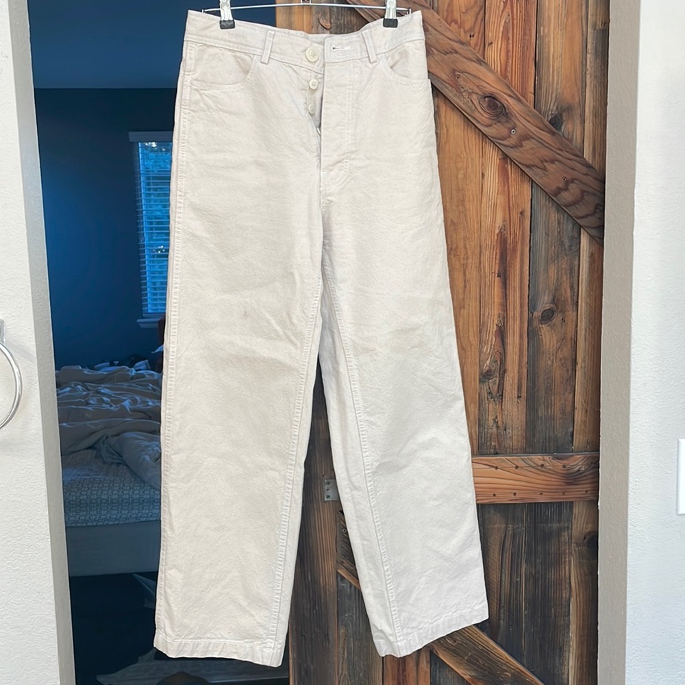 Jess Kamm size 8 cream pants, natural